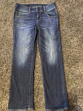 American Eagle Outfitters Artist Crop Jeans - Dark Blue